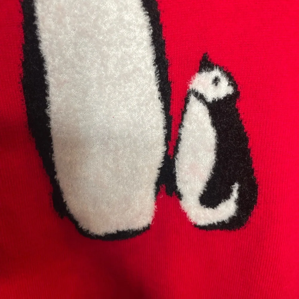 Talbots Supersoft Penguin Crewneck Cashmere Blend Lightweight Preppy Sweater XLP - Picture 8 of 11